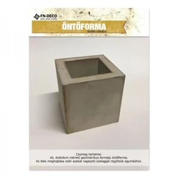 Öntőforma szilikon átlátszó Kocka 6x6x6cm 1db