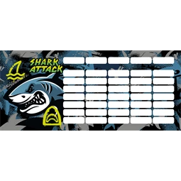 Órarend LIZZYSULI nagy Shark Attack 2 oldalas 17,8 x 7,7 cm