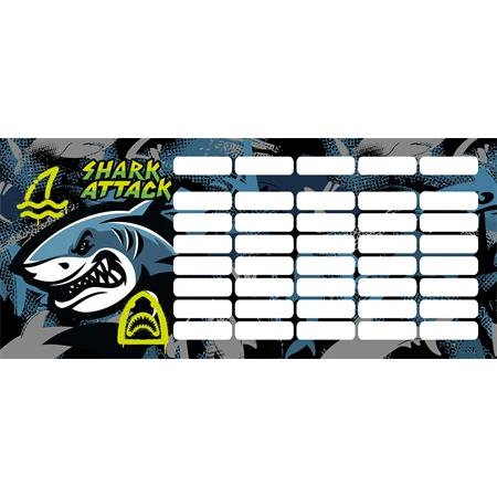 Órarend LIZZYSULI nagy Shark Attack 2 oldalas 17,8 x 7,7 cm