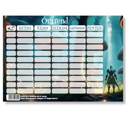 Órarend PD 165x117mm fiús