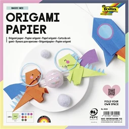 Origami papír 20x20cm 100lap FOLIA 70g vegyes színek