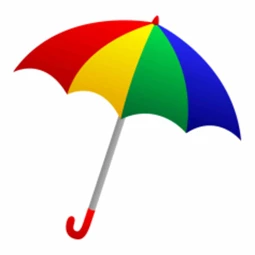 Óvodai címke, öntapadó matrica  A/5 méretben 35+12 jel esernyő színes