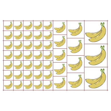 Óvodai címke, öntapadó matrica  A/5 méretben 35+12 jel banán