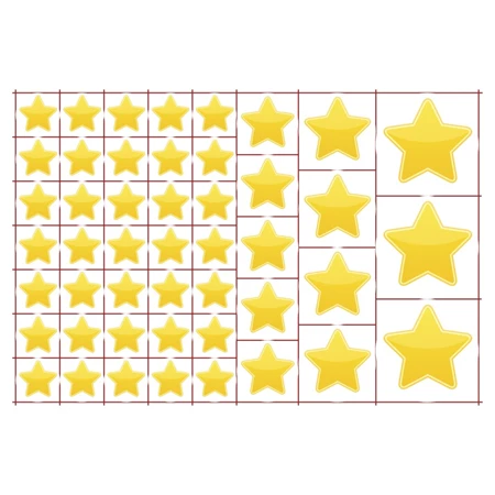 Óvodai címke, öntapadó matrica  A/5 méretben 35+12 jel csillag