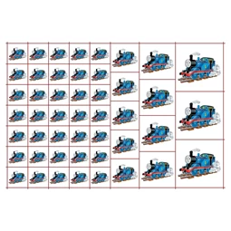 Óvodai címke, öntapadó matrica  A/5 méretben 35+12 jel gőzmozdony kék
