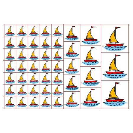 Óvodai címke, öntapadó matrica  A/5 méretben 35+12 jel hajó vitorlás