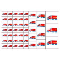 Óvodai címke, öntapadó matrica  A/5 méretben 35+12 jel kamion