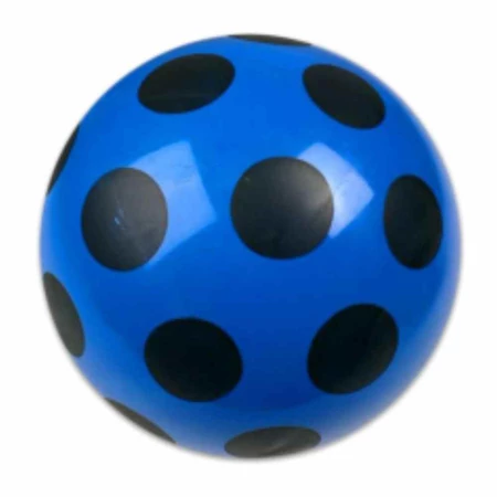 Óvodai címke, öntapadó matrica  A/5 méretben 35+12 jel labda kék fekete pöttyös 60