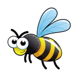 Óvodai címke, öntapadó matrica  A/5 méretben 35+12 jel méhecske B