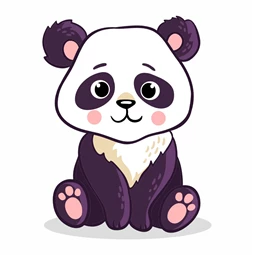Óvodai címke, öntapadó matrica  A/5 méretben 35+12 jel panda maci