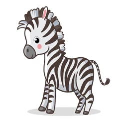 Óvodai címke, öntapadó matrica  A/5 méretben 35+12 jel zebra