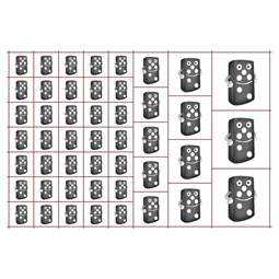 Óvodai címke, ruhára, textilre vasalható A/5 méretben 35+12 jel dominó