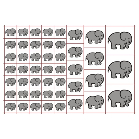 Óvodai címke, ruhára, textilre vasalható A/5 méretben 35+12 jel elefánt
