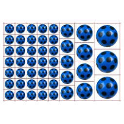 Óvodai címke, ruhára, textilre vasalható A/5 méretben 35+12 jel labda kék, fekete pöttyös