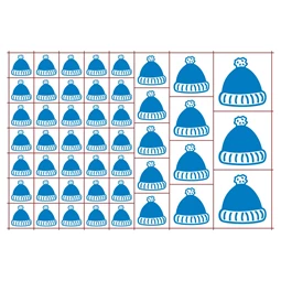 Óvodai címke, ruhára, textilre vasalható A/5 méretben 35+12 jel sapka kék 90