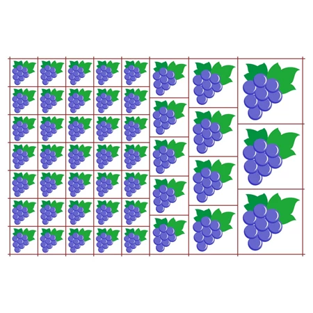 Óvodai címke, ruhára, textilre vasalható A/5 méretben 35+12 jel szőlő kék