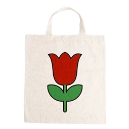 Óvodai jellel vászontása 27x31x0,3cm méretben tulipán piros jel