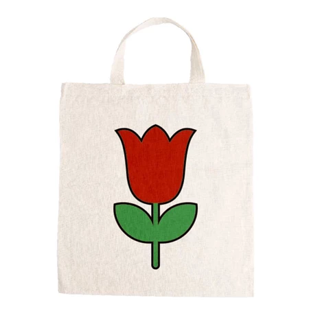 Óvodai jellel vászontása 27x31x0,3cm méretben tulipán piros jel
