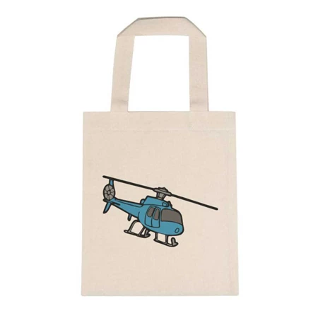Óvodai jellel vászontáska 22x26,3x0,3cm méretben helikopter jel