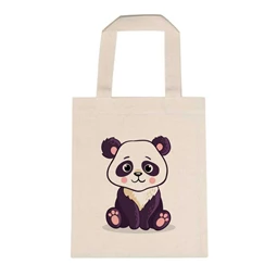 Óvodai jellel vászontáska 22x26,3x0,3cm méretben panda jel