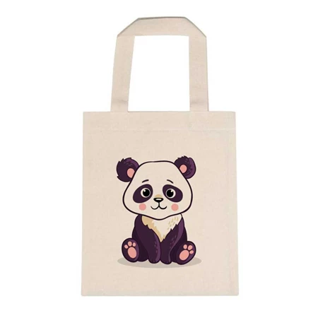Óvodai jellel vászontáska 22x26,3x0,3cm méretben panda jel
