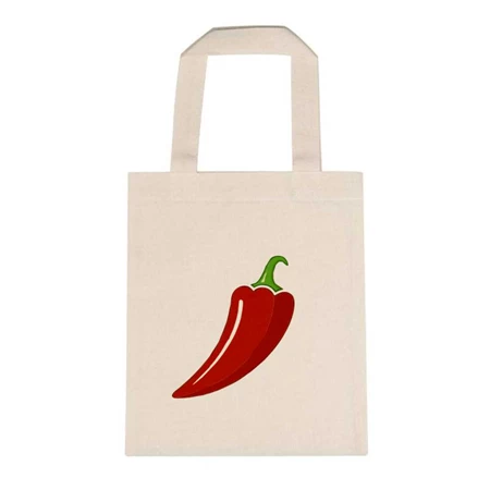 Óvodai jellel vászontáska 22x26,3x0,3cm méretben paprika piros jel