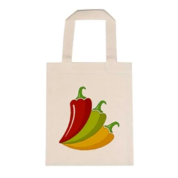 Óvodai jellel vászontáska 22x26,3x0,3cm méretben paprika színes jel