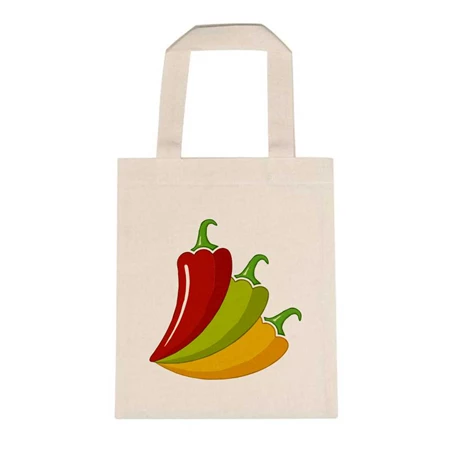 Óvodai jellel vászontáska 22x26,3x0,3cm méretben paprika színes jel
