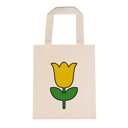 Óvodai jellel vászontáska 22x26,3x0,3cm méretben tulipán sárga jel