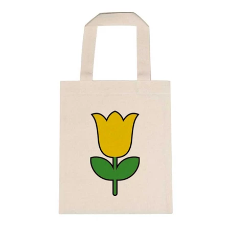 Óvodai jellel vászontáska 22x26,3x0,3cm méretben tulipán sárga jel