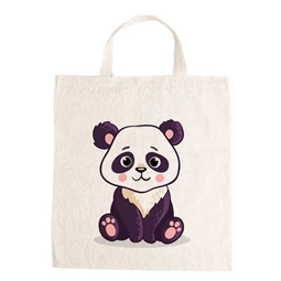 Óvodai jellel vászontáska 27x31x0,3cm méretben panda jel