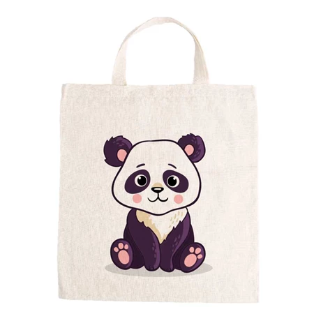 Óvodai jellel vászontáska 27x31x0,3cm méretben panda jel