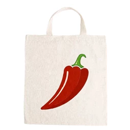 Óvodai jellel vászontáska 27x31x0,3cm méretben paprika piros jel