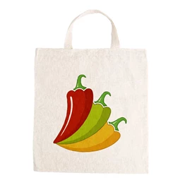 Óvodai jellel vászontáska 27x31x0,3cm méretben paprika színes jel