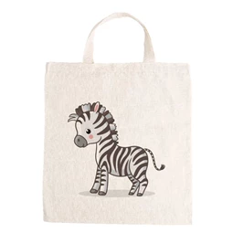 Óvodai jellel vászontáska 27x31x0,3cm méretben zebra jel