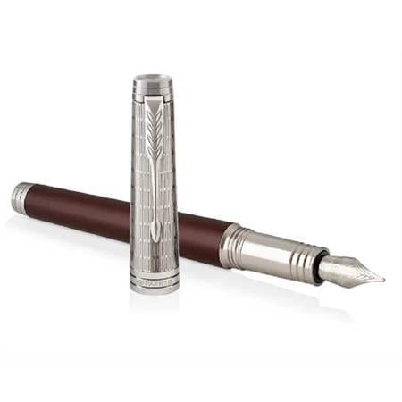 PARKER Duofold Royal Prestige töltőtoll cizellált piros test+ezüst klipsz