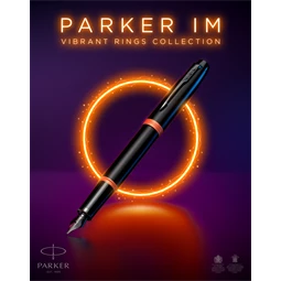 PARKER IM Professional Vibrant töltőtoll fekete-narancs test+fekete klipsz