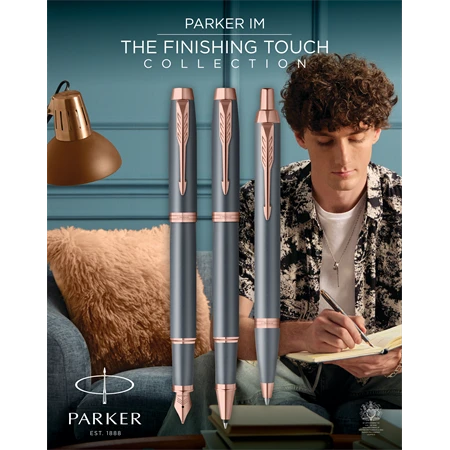 PARKER IM Royal Finishing Touch rollertoll palaszürke test, arany klipsz