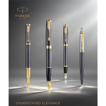 PARKER IM Royal Grey golyóstoll szürke test+arany klipsz