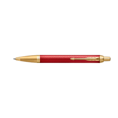 PARKER IM Royal Premium golyóstoll cizellált piros test+arany klipsz
