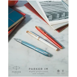 PARKER IM Royal Premium töltőtoll cizellált gyöngyházfehér test+arany klipsz