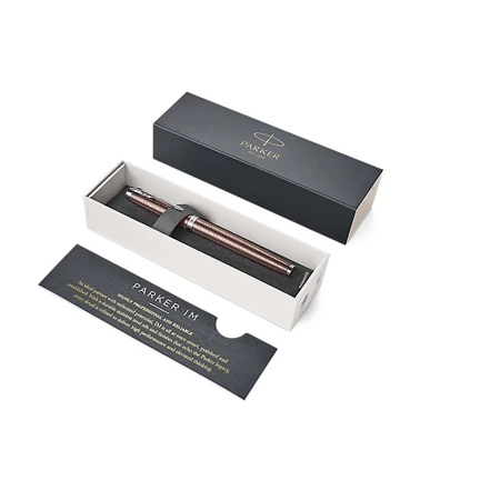 PARKER IM Royal Premium töltőtoll cizellált kockás, grafitszürke test+ezüst klipsz
