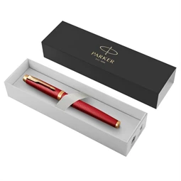 PARKER IM Royal Premium töltőtoll cizellált piros test+arany klipsz