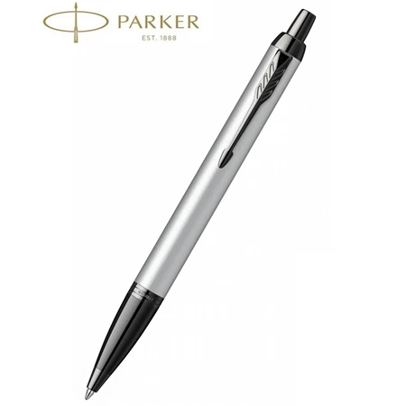 PARKER IM Royal  golyóstoll BLACK EDITION szürke test+fekete klipsz