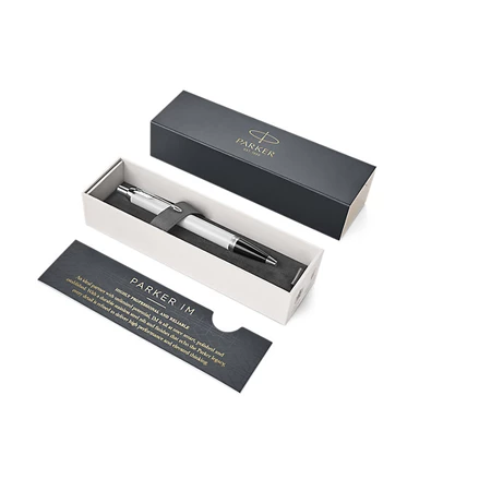 PARKER IM Royal golyóstoll fehér test+ezüst klipsz