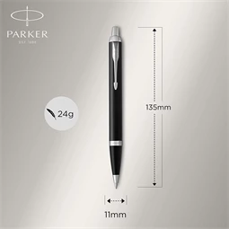 PARKER IM Royal golyóstoll fekete lakk test+ezüst klipsz