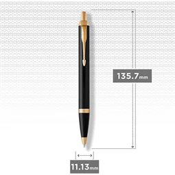 PARKER IM Royal golyóstoll fekete test+arany klipsz