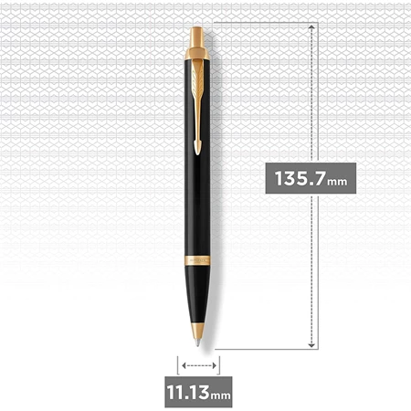 PARKER IM Royal golyóstoll fekete test+arany klipsz