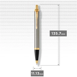 PARKER IM Royal golyóstoll fém test+arany klipsz