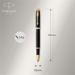 PARKER IM Royal rollertoll fekete test+arany klipsz